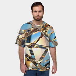 Футболка оверсайз мужская Грани стекла, цвет: 3D-принт — фото 2