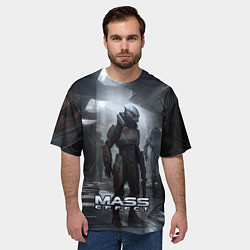 Футболка оверсайз мужская Mass Effect game - пришелец, цвет: 3D-принт — фото 2