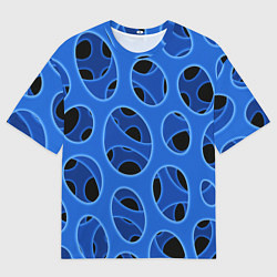 Футболка оверсайз мужская Синяя мембрана с перфорацией, цвет: 3D-принт
