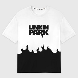 Мужская футболка оверсайз Linkin park rock fire