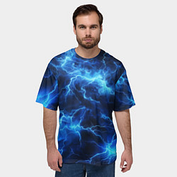 Футболка оверсайз мужская Элементаль энергии текстура, цвет: 3D-принт — фото 2