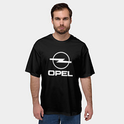 Футболка оверсайз мужская Opel logo white, цвет: 3D-принт — фото 2