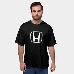 Футболка оверсайз мужская Honda white logo, цвет: 3D-принт — фото 2