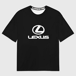 Футболка оверсайз мужская Lexus white logo, цвет: 3D-принт