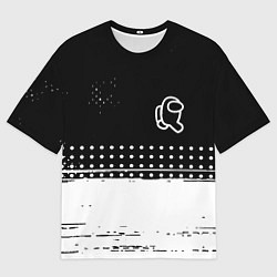 Мужская футболка оверсайз Among us геометрия