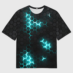 Мужская футболка оверсайз Дед спейс - текстура нанокостюма