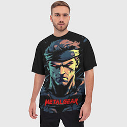 Футболка оверсайз мужская Веном Снейк Metal gear game, цвет: 3D-принт — фото 2