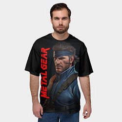 Футболка оверсайз мужская Venom Snake Metal gear game, цвет: 3D-принт — фото 2