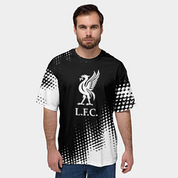 Футболка оверсайз мужская Liverpool краски, цвет: 3D-принт — фото 2