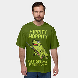 Футболка оверсайз мужская Убирайся с моей территории, цвет: 3D-принт — фото 2