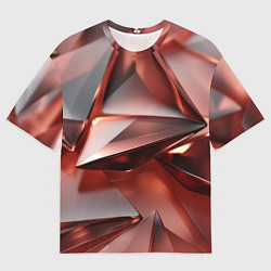 Мужская футболка оверсайз Рубиновые пирамидки