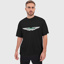 Футболка оверсайз мужская Aston Martin logo, цвет: 3D-принт — фото 2