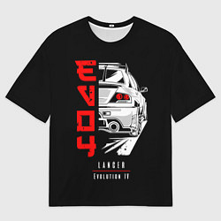 Футболка оверсайз мужская Mitsubishi Lancer - Evolution 4, цвет: 3D-принт