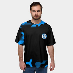Футболка оверсайз мужская Schalke 04 fc camo, цвет: 3D-принт — фото 2