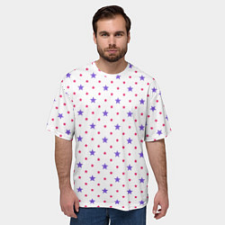 Футболка оверсайз мужская Красивый узор звезды, цвет: 3D-принт — фото 2