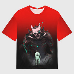 Футболка оверсайз мужская Кайдзю - Хибино, цвет: 3D-принт