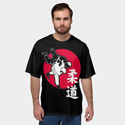 Футболка оверсайз мужская Дзюдо - боевое искусство, цвет: 3D-принт — фото 2