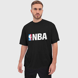 Футболка оверсайз мужская NBA logo sport, цвет: 3D-принт — фото 2