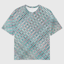 Мужская футболка оверсайз Светлый серо-голубой текстурированный