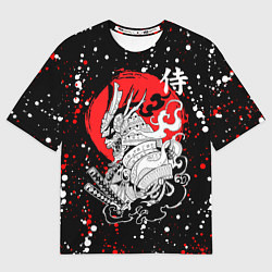 Футболка оверсайз мужская Самурай в маске Хання, цвет: 3D-принт