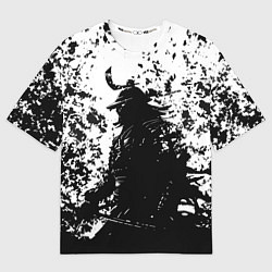 Футболка оверсайз мужская Ghost of Tsushima black and white, цвет: 3D-принт