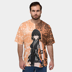 Футболка оверсайз мужская Грозовые волны - Ровер, цвет: 3D-принт — фото 2