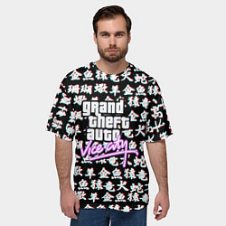 Футболка оверсайз мужская GTA vice city japan, цвет: 3D-принт — фото 2