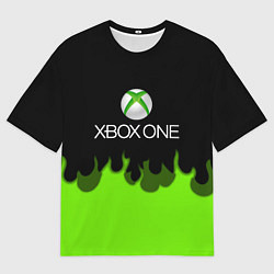 Футболка оверсайз мужская Xbox green fire, цвет: 3D-принт