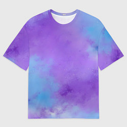Футболка оверсайз мужская Фиолетовый космический туман, цвет: 3D-принт