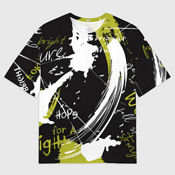 Футболка оверсайз мужская Надписи на стене, цвет: 3D-принт