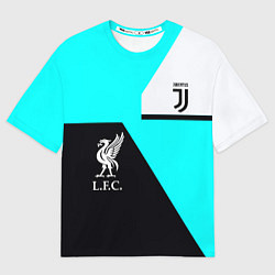 Мужская футболка оверсайз Juventus x Liverpool geometry