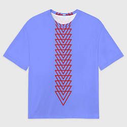 Футболка оверсайз мужская Треугольники полосой, цвет: 3D-принт
