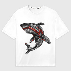 Футболка оверсайз мужская Moto shark, цвет: 3D-принт