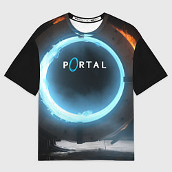Футболка оверсайз мужская Portal logo game, цвет: 3D-принт