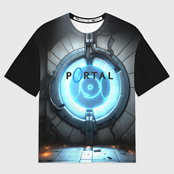 Футболка оверсайз мужская Portal logo game, цвет: 3D-принт