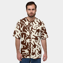 Футболка оверсайз мужская Ъуъ съука mem retro, цвет: 3D-принт — фото 2