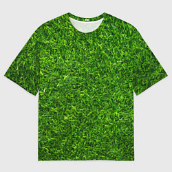 Мужская футболка оверсайз Текстура газона