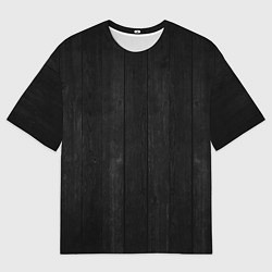 Мужская футболка оверсайз Текстура темного паркета