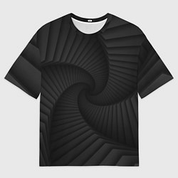 Мужская футболка оверсайз Геометрическая темная иллюзия