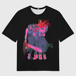 Футболка оверсайз мужская Человек-бензопила - Демон войны, цвет: 3D-принт