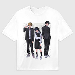 Футболка оверсайз мужская Человек-бензопила: Манга, цвет: 3D-принт