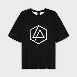 Футболка оверсайз мужская Linkin park logo white, цвет: 3D-принт