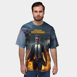 Футболка оверсайз мужская PUBG персонаж после взрыва, цвет: 3D-принт — фото 2