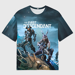 Футболка оверсайз мужская The first descendant персонажи, цвет: 3D-принт