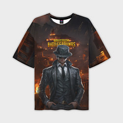 Футболка оверсайз мужская PUBG персонаж - город в огне, цвет: 3D-принт