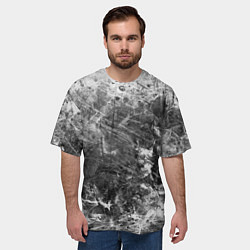 Футболка оверсайз мужская Абстракция - серый дым, цвет: 3D-принт — фото 2