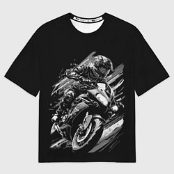 Мужская футболка оверсайз Спорт байк