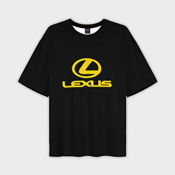 Футболка оверсайз мужская Lexus yellow logo, цвет: 3D-принт