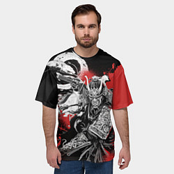 Футболка оверсайз мужская Самурай змей, цвет: 3D-принт — фото 2