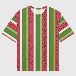 Футболка оверсайз мужская Арбузный паттерн, цвет: 3D-принт